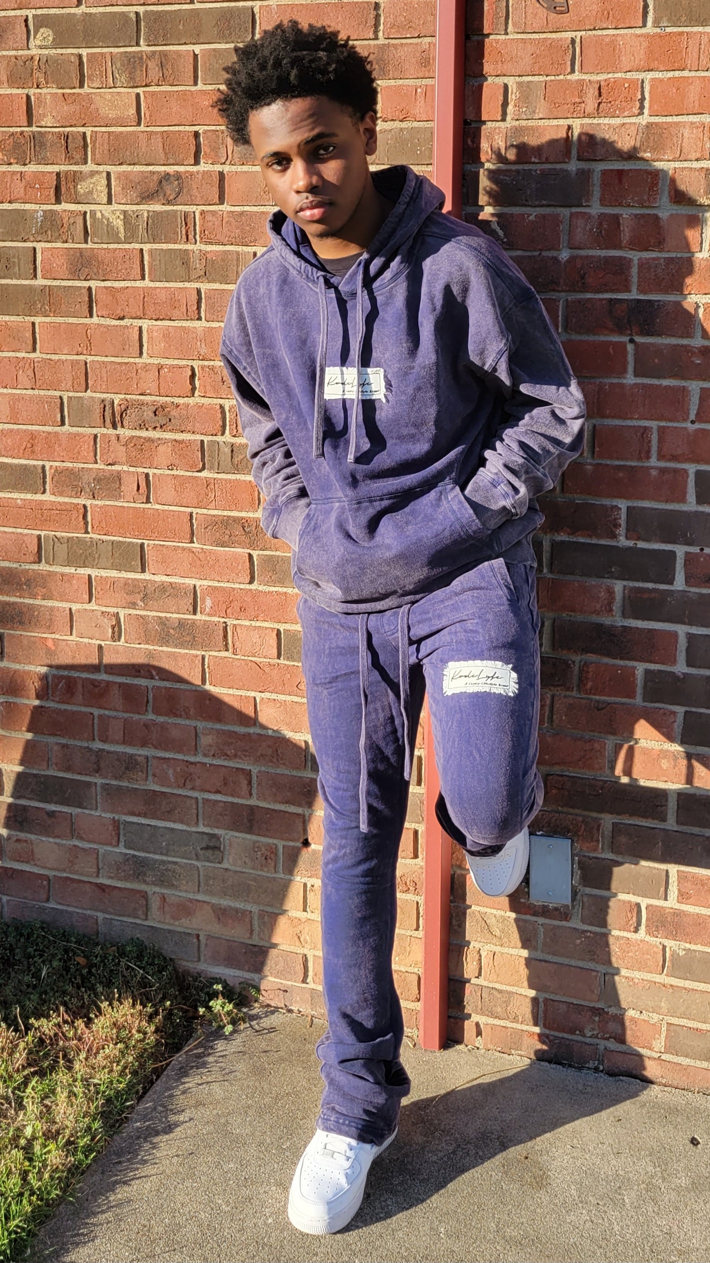 Indigo Stacked Sweatsuit